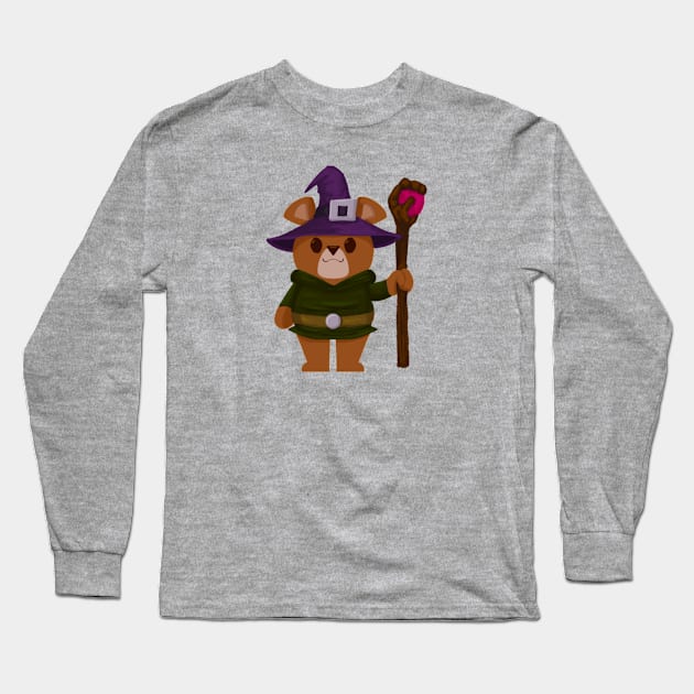 A BEAR MAGICIAN ADVENTURER Long Sleeve T-Shirt by droidmonkey